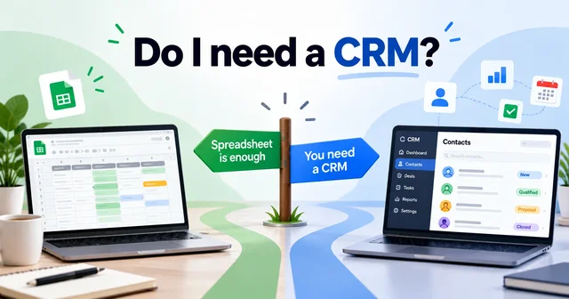 Do I need a CRM? Spreadsheet vs CRM comparison for growing businesses.