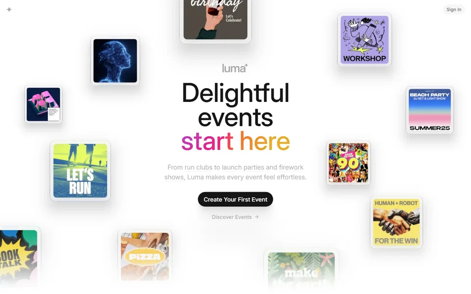 Luma Home Page