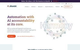 Jitterbit Homepage With The Harmony Hero