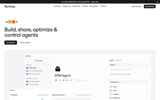 Gumloop Homepage With An Agent Setup Panel