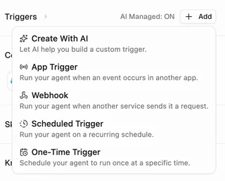 Webhook And Scheduled Trigger Options