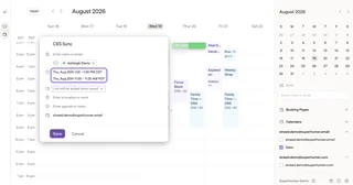 Built In Calendar Scheduling