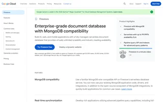 Firestore Product Page On Google Cloud