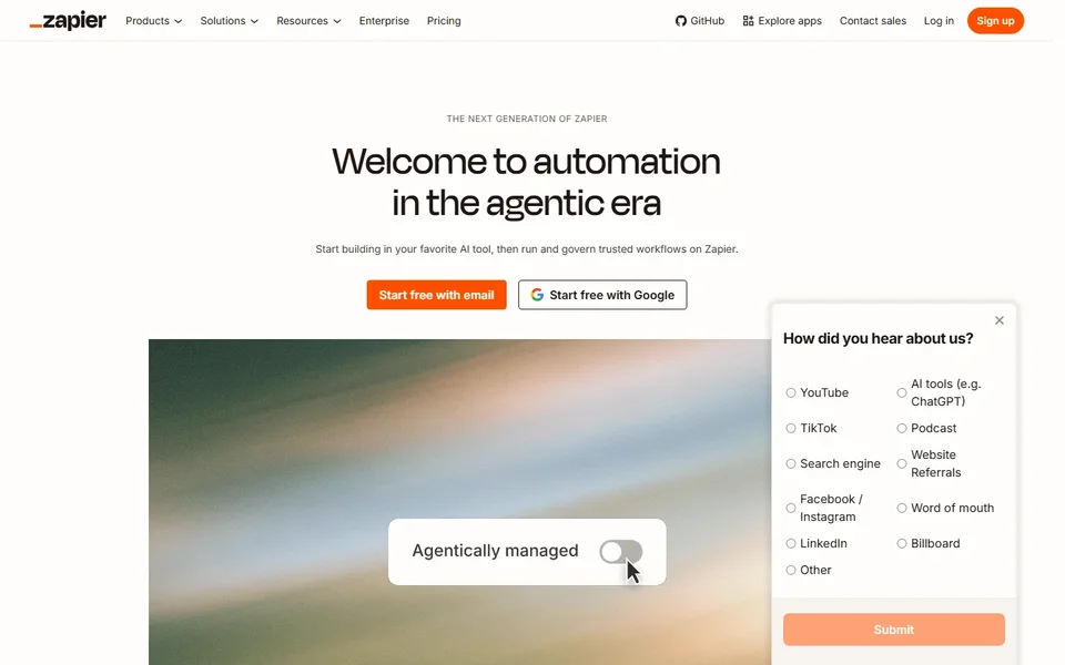 Zapier Homepage