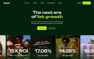 Justuno Homepage