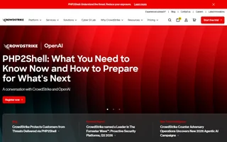 Crowdstrike Homepage With Main Navigation