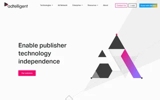 Adtelligent Homepage With Publisher Headline