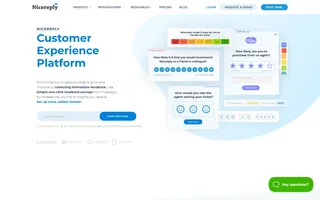 Nicereply Homepage With Survey Cards