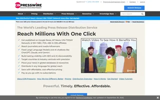 Ein Presswire Homepage