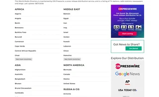 World Media Directory Browser