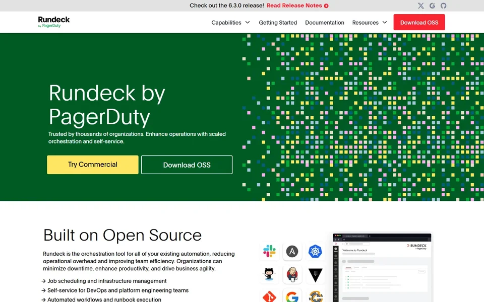 Rundeck Homepage With Download Oss
