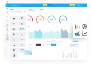 Blueprint Panel In The Yellowfin Dashboard Editor