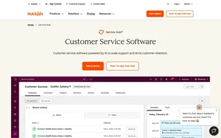 Service Hub Homepage