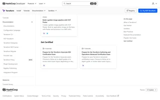 Terraform Developer Docs With Sidebar