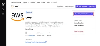 Terraform Registry Aws Provider Page