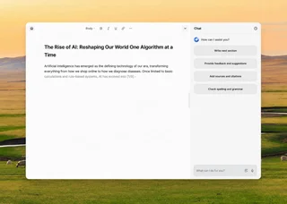 Document Editor With An Ai Chat Panel