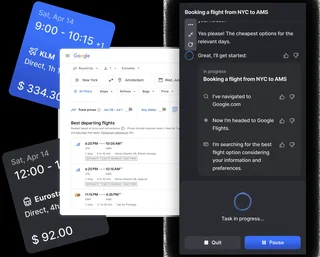 Browser Agent Working Through Google Flights