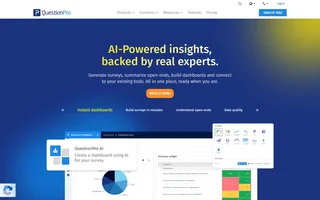 Questionpro Homepage With Ai Dashboard Demo