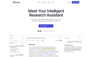Jenni Homepage With Library Draft And Ai Chat