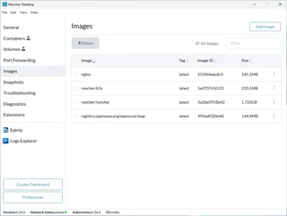 Images List In The Desktop App