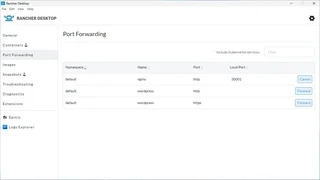 Port Forwarding Table
