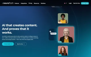 Neuroflash Homepage With Digital Twin Profiles