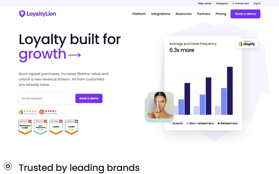 Loyaltylion Homepage