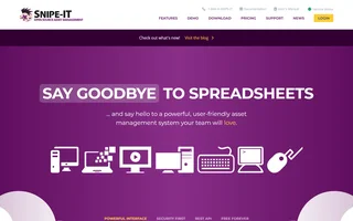 Snipe It Homepage With The Asset Management Pitch