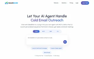 Salesblink Homepage With The Ai Chat Composer