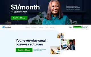 Freshbooks Homepage