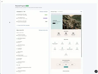 Rewards Program Admin And Live Page