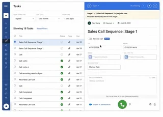 Tasks And Sales Call Sequence