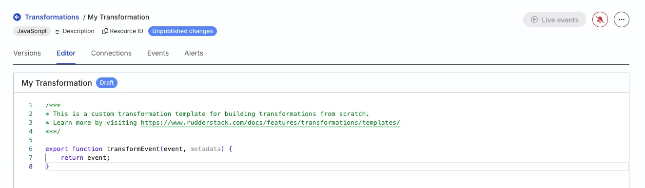 Transformation Editor