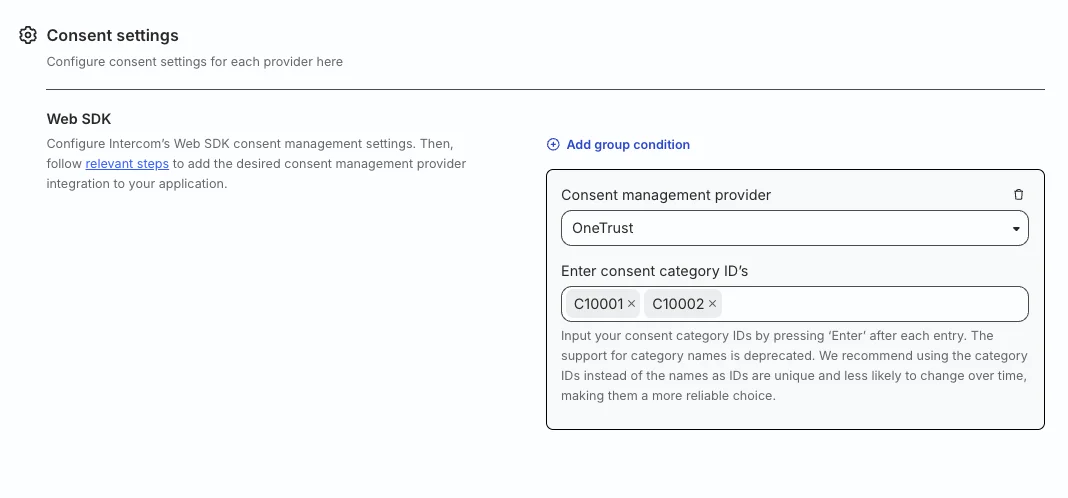 Consent Settings