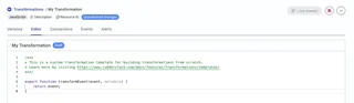 Transformation Editor