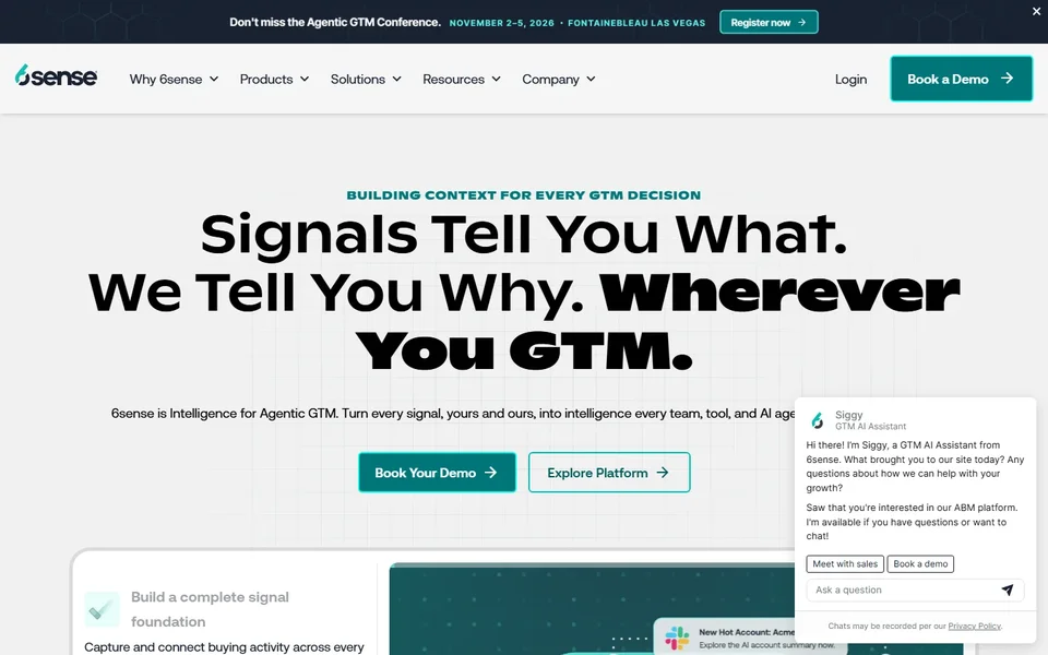 6Sense Homepage