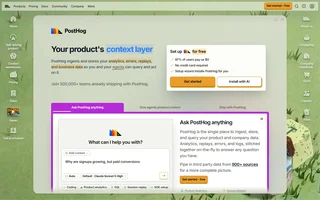 Posthog Homepage With The Ask Posthog Demo