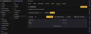Customers List In The People View