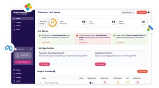 Account Dashboard With Projects And Profiles