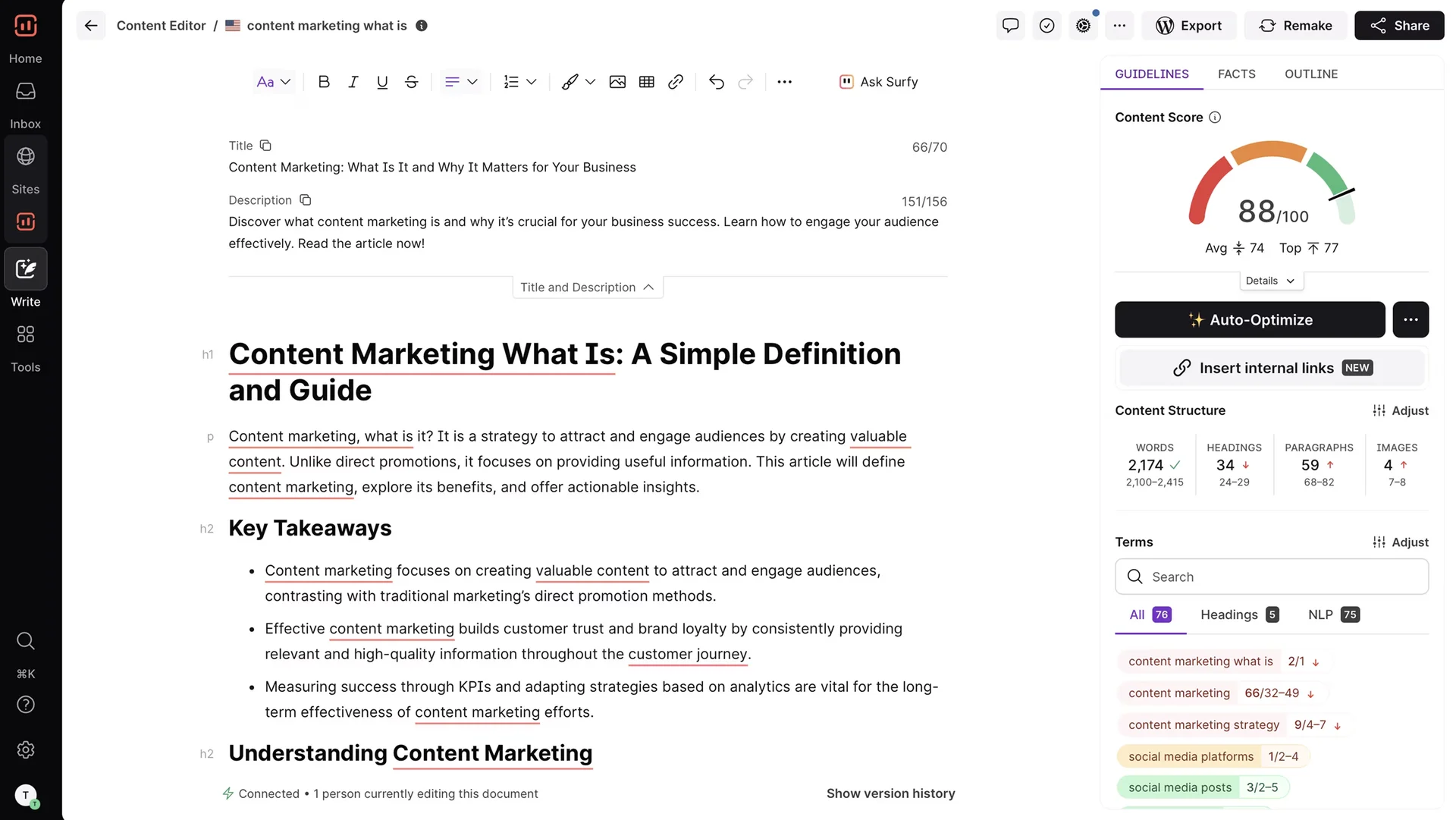 Content Editor Score And Terms