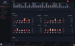 Dashboard Overview With Targeting Charts
