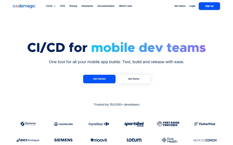 Codemagic Homepage For Mobile Dev Teams