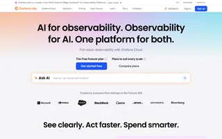 Grafana Cloud Homepage With Free Plan Signup