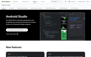 Android Studio Homepage With The Ide Window