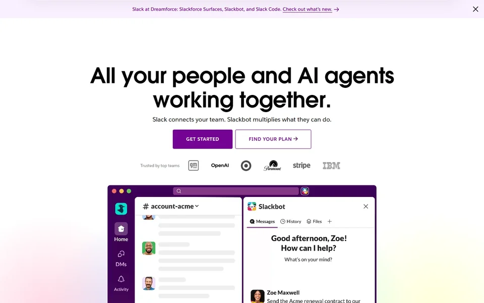 Slack Homepage