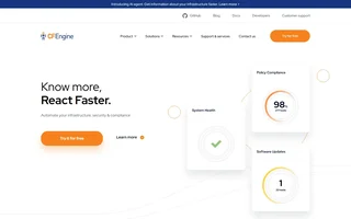Cfengine Homepage With Policy Compliance Cards