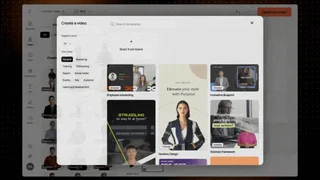 Studio Template Gallery For A New Video