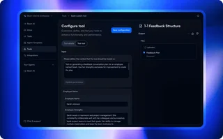 Custom Tool Configuration With A Test Input