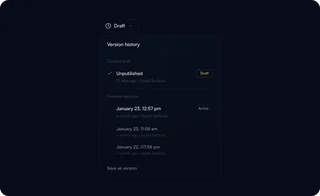 Version History With Drafts And Earlier Versions