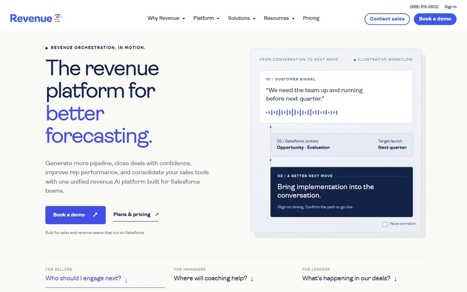 Revenue Homepage With The Next Move Workflow